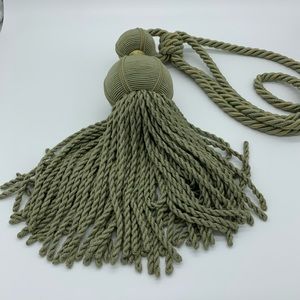 Extra Large Sage Green Decor Tassel tieback